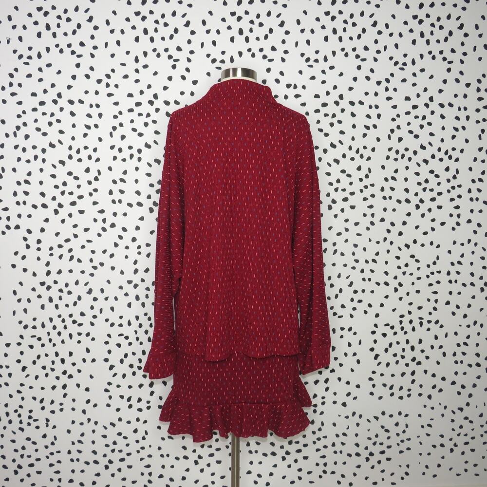 Free People Red Set the Mood Boho Matching Skirt Set - Picture 7 of 14